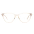 Sirts Transparent White Cateye Sleek Metal Side HD Acectate Full Rim - Lens Caravan